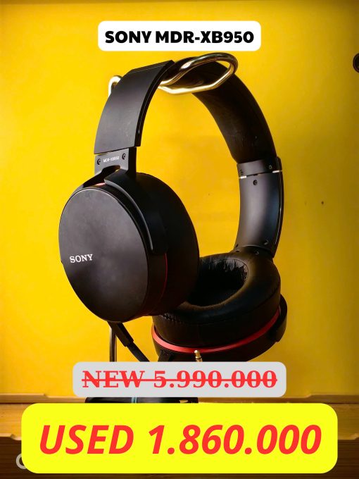 Sony MDR-XB950 là mẫu tai nghe cũ giá rẻ cực kỳ nổi tiếng với khả năng tái tạo âm bass mạnh mẽ, dành cho những ai yêu thích nhạc EDM, HipHop hay Dance.