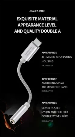 Jcally JM12 Type-C DAC Dongle Likenew Fullbox