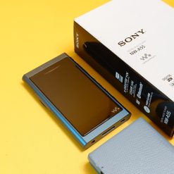 Máy nghe nhạc Sony Walkman NW-A55 cũ Nobox màu xanh (Kèm bao da) - nhỏ gọn, pin bền, nghe nhạc Hi-Res