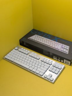 Bàn phím gaming không dây Logitech G915 X Trắng Lightspeed TKL Low Profile cũ Fullbox - Brown Switch, gõ êm phản hồi nhanh